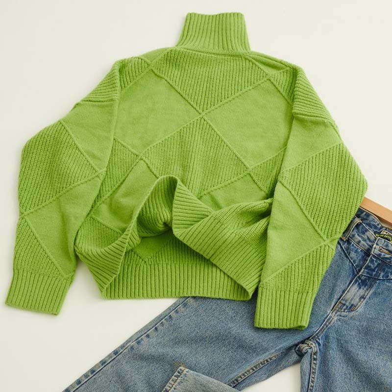 Kylie | Textured Knit Turtleneck Sweater