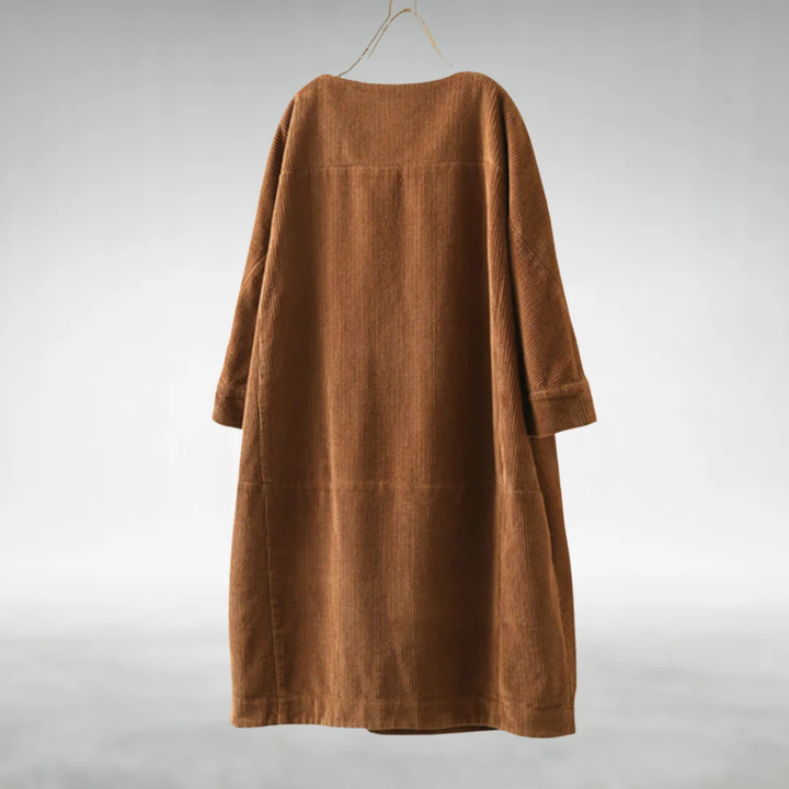 Amy™ | Relaxed Corduroy Midi Dress