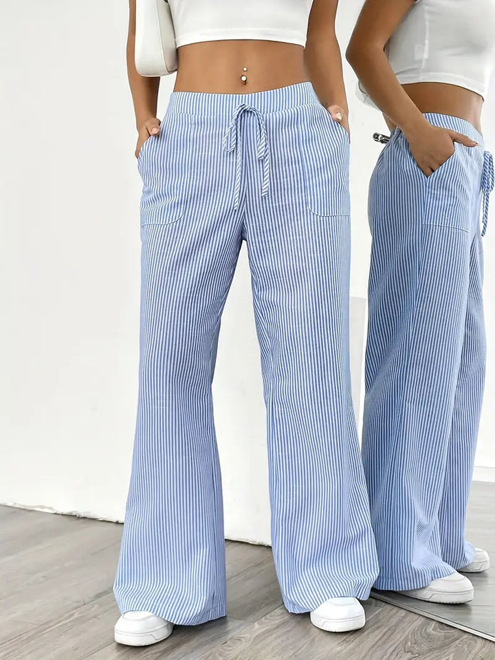 Karina | Striped Wide-Leg Pants for Women | Smart Casual
