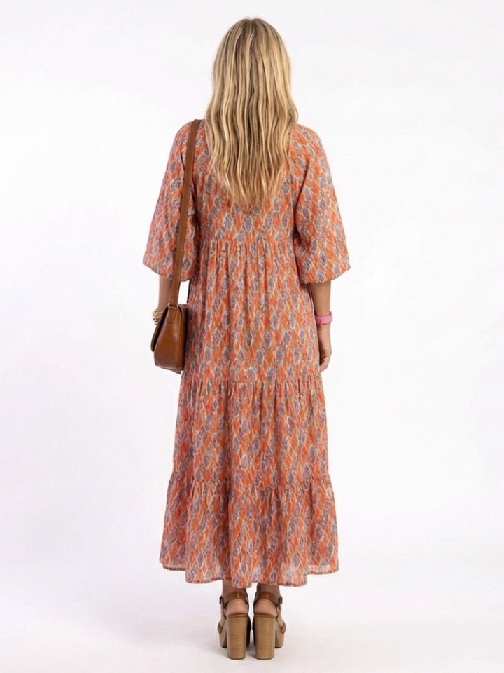 Adeline™ | Midi-jurk met geometrische print