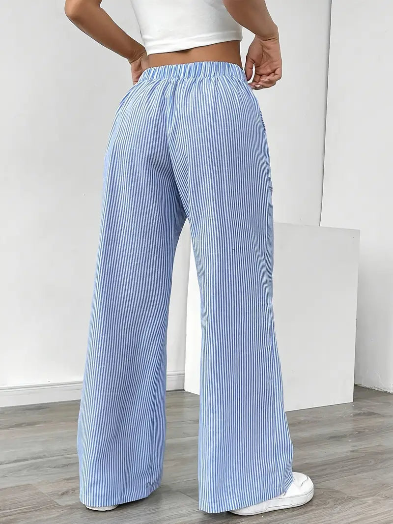 Karina | Striped Wide-Leg Pants for Women | Smart Casual