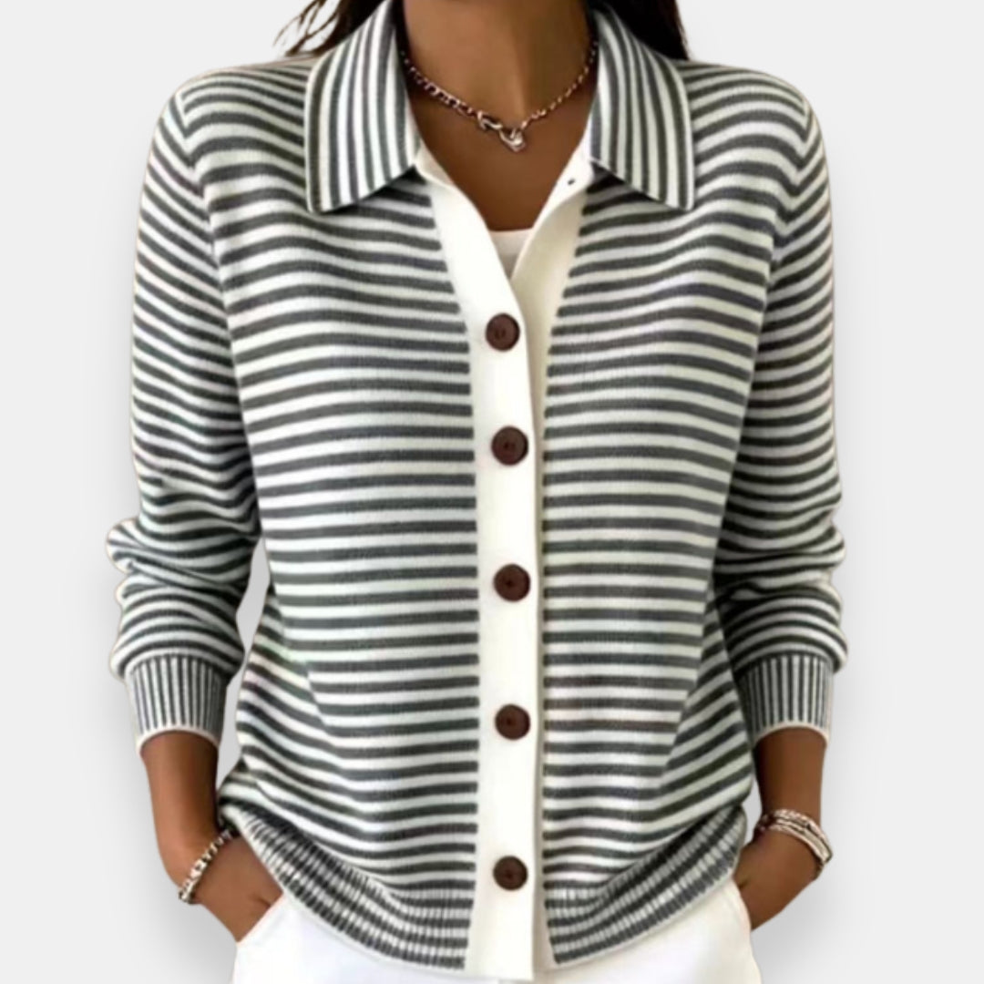 Nola | Striped Autumn Cardigan