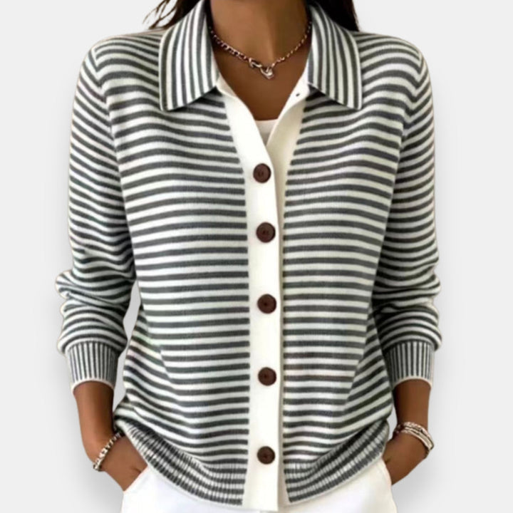 Nola | Striped Autumn Cardigan