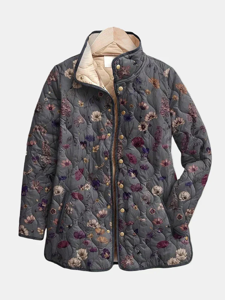 Niva | Vintage Floral Print Quilted Jacket