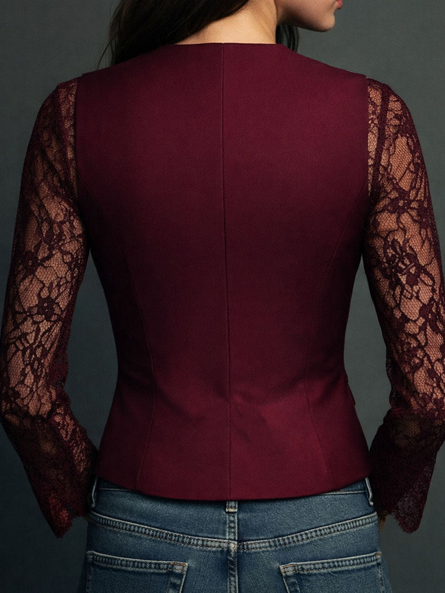 Vittoria | Semi-Sheer Sleeve Blazer