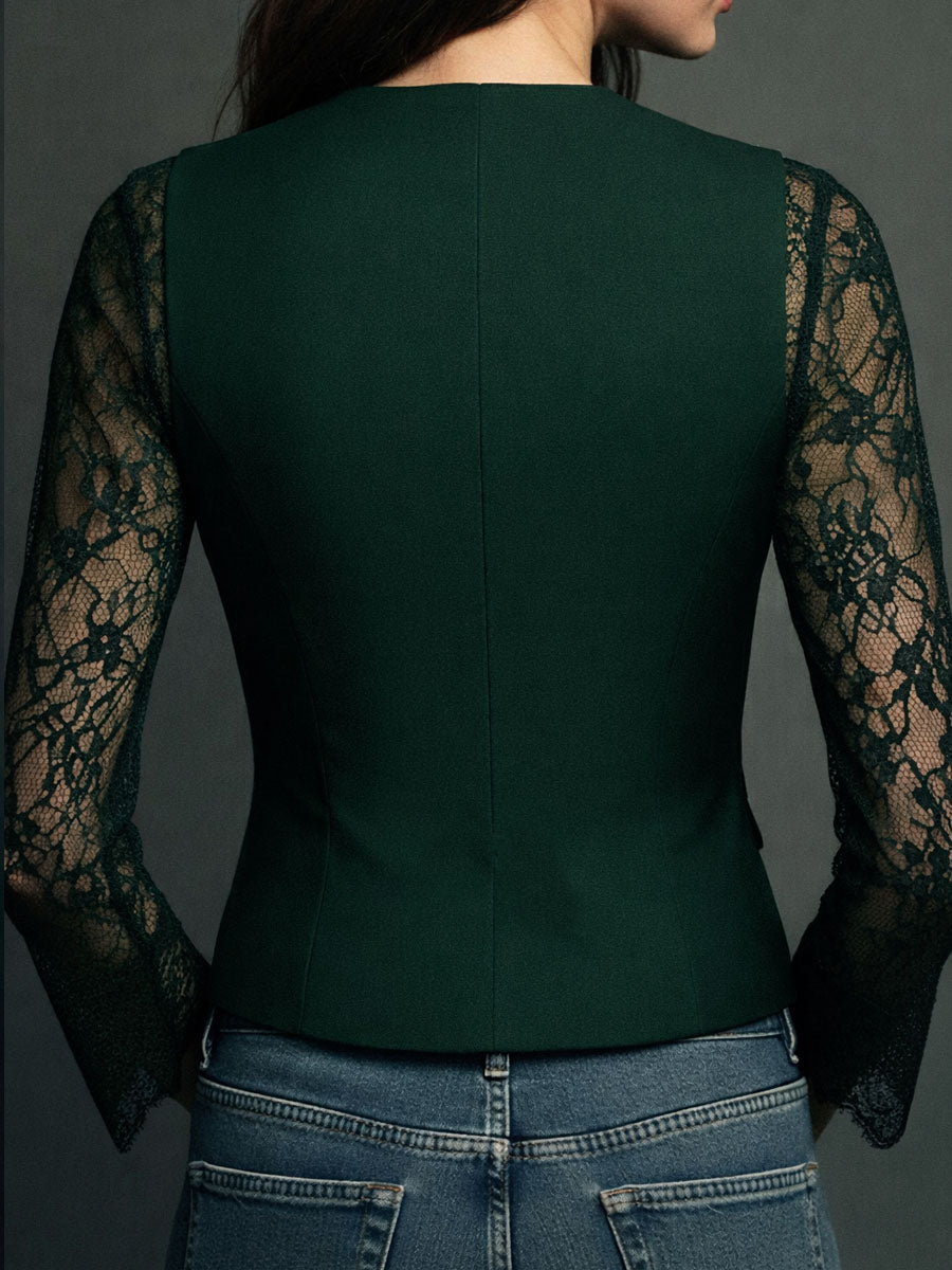 Vittoria | Semi-Sheer Sleeve Blazer