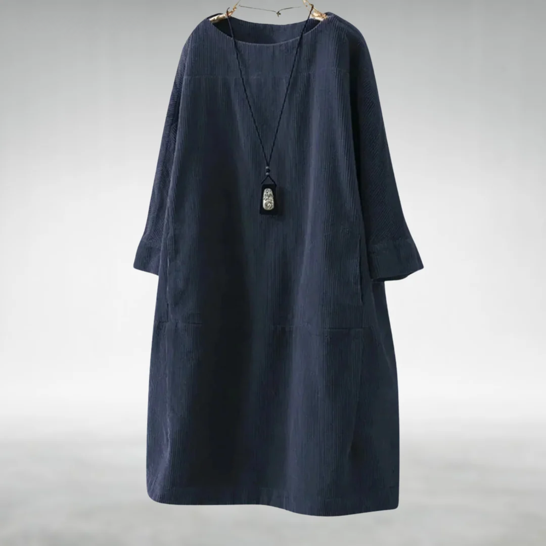 Amy™ | Relaxed Corduroy Midi Dress
