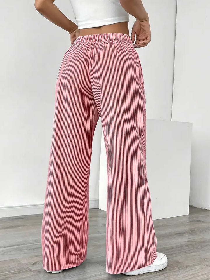 Karina | Striped Wide-Leg Pants for Women | Smart Casual