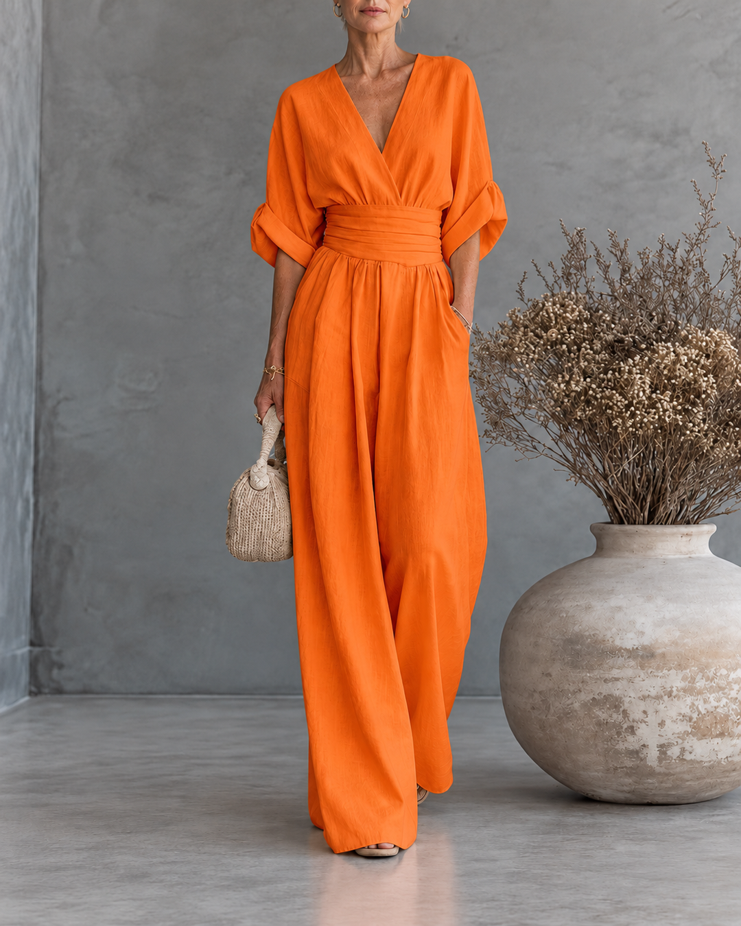 Georgina™ | Elegant Jumpsuit with V Neck
