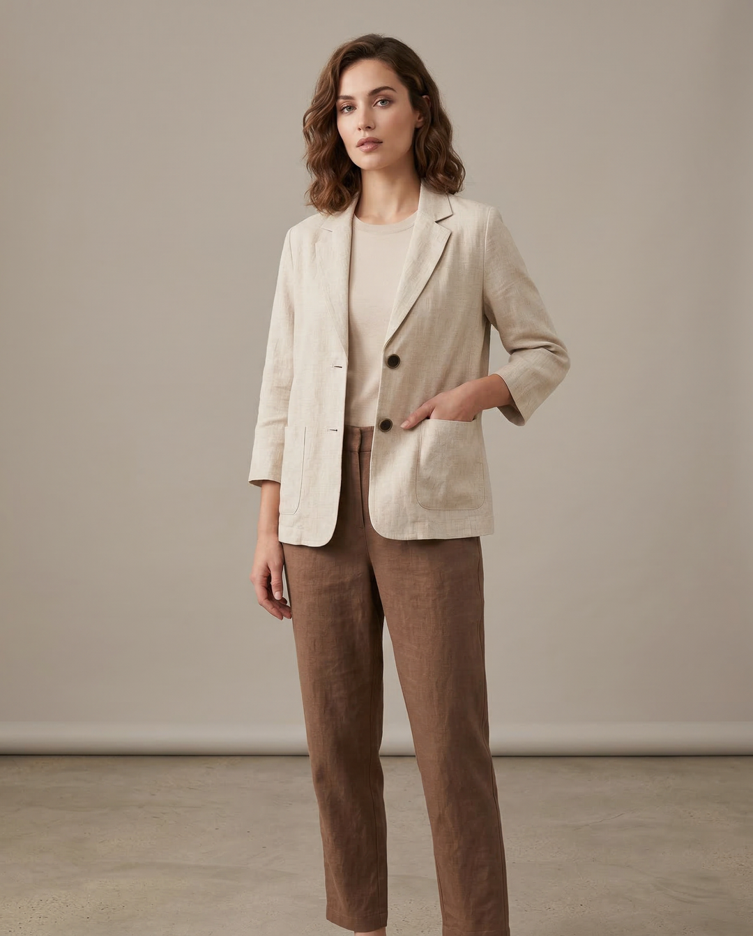 Korean Style Blazer Jacket – Lightweight Loose Fit for Spring &amp; Autumn