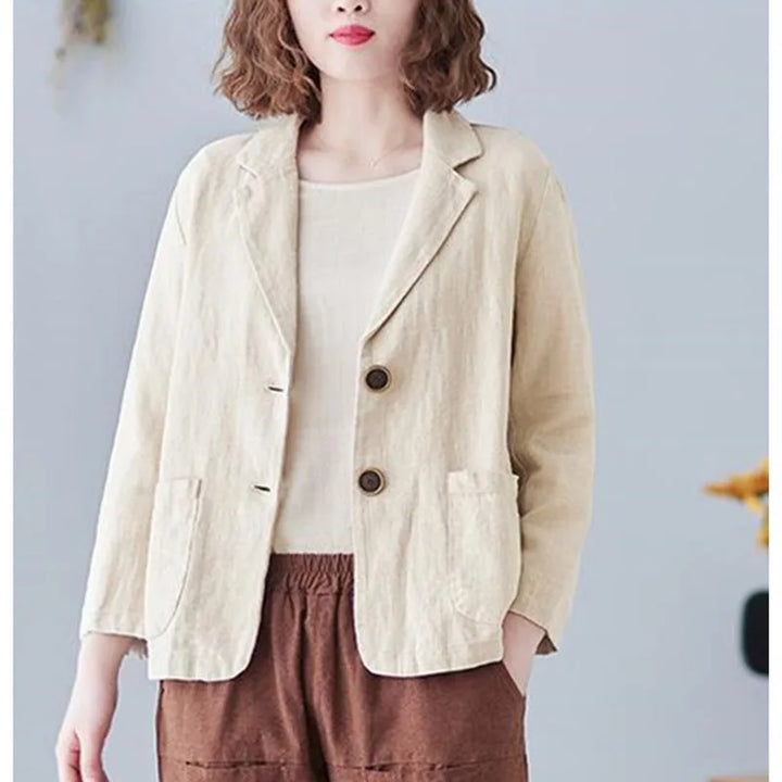 Korean Style Blazer Jacket – Lightweight Loose Fit for Spring &amp; Autumn