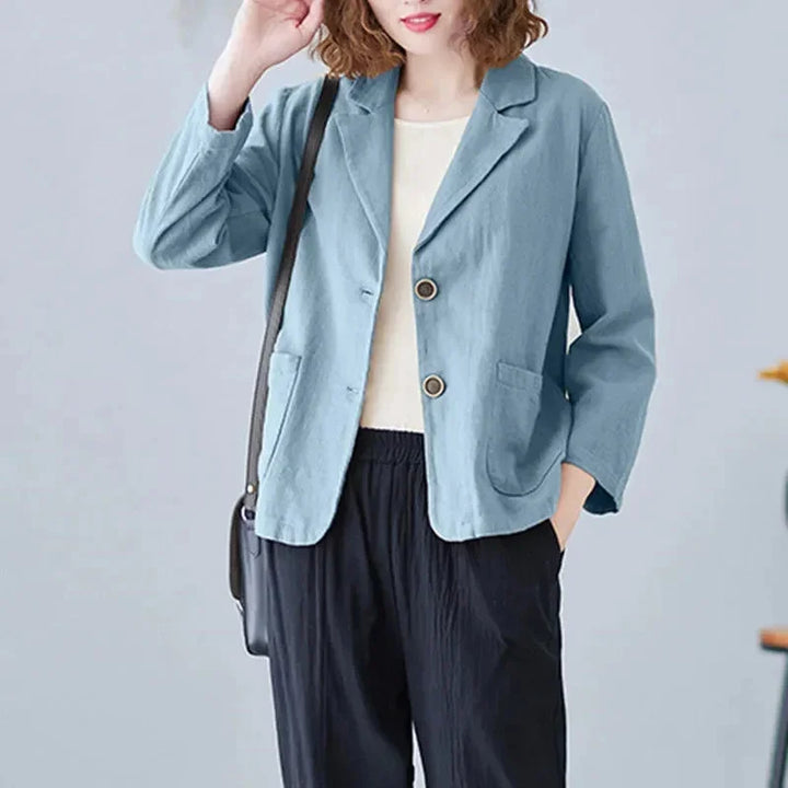 Korean Style Blazer Jacket – Lightweight Loose Fit for Spring &amp; Autumn