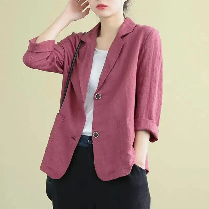 Korean Style Blazer Jacket – Lightweight Loose Fit for Spring &amp; Autumn