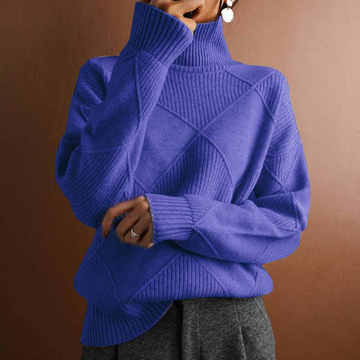 Kylie | Textured Knit Turtleneck Sweater