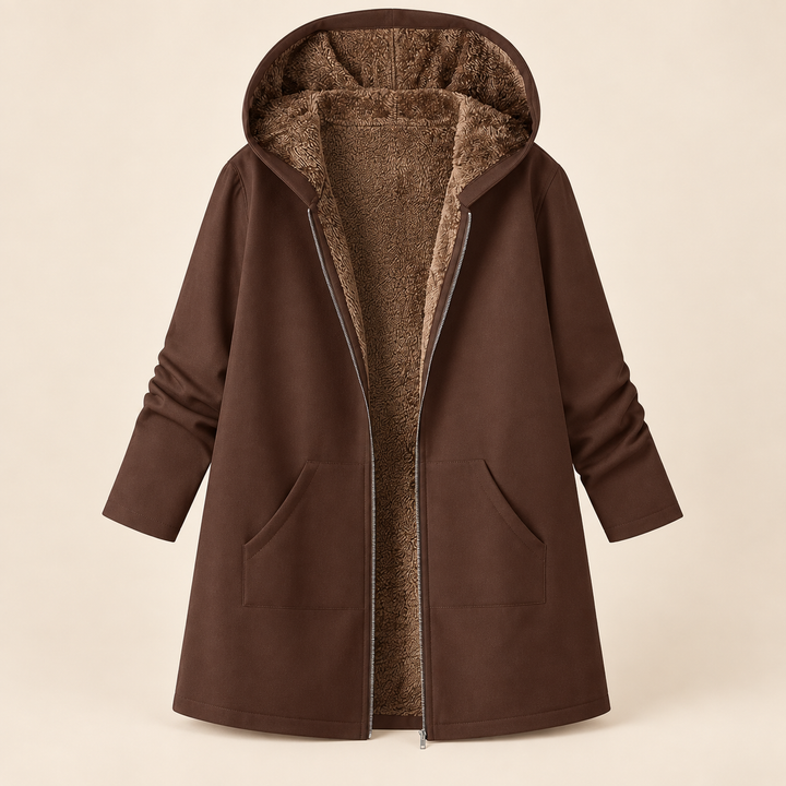 Evelyn™ | Cozy Lined Hooded Coat