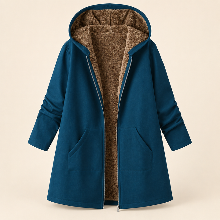Evelyn™ | Cozy Lined Hooded Coat