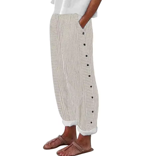 Sharon | Striped Loose Fit Wide-Leg Pants for Women | Summer