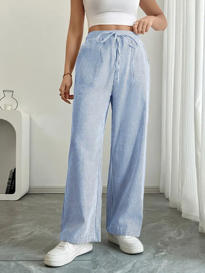 Karina | Striped Wide-Leg Pants for Women | Smart Casual