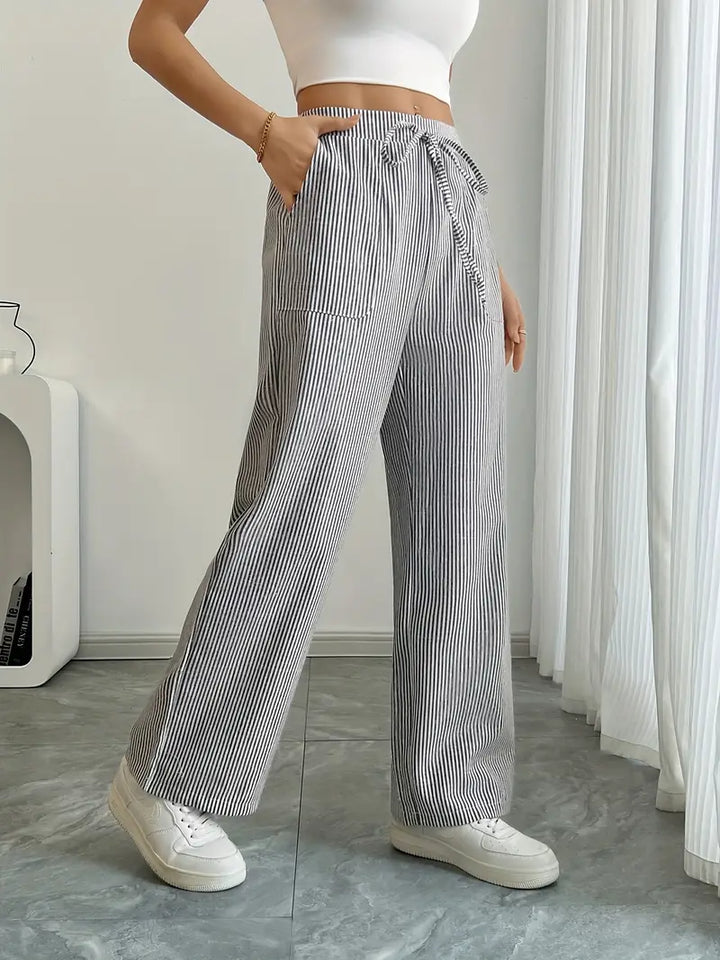 Karina | Striped Wide-Leg Pants for Women | Smart Casual
