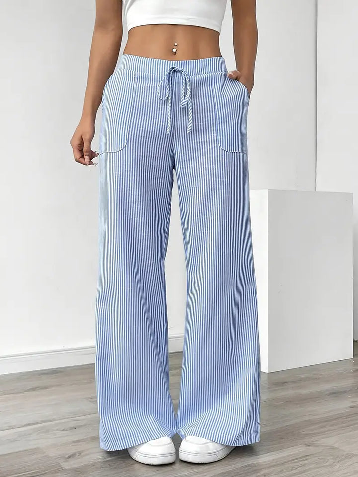 Karina | Striped Wide-Leg Pants for Women | Smart Casual
