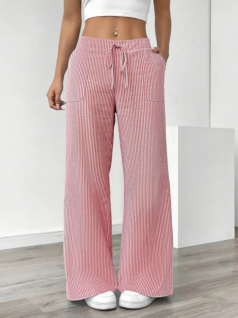 Karina | Striped Wide-Leg Pants for Women | Smart Casual