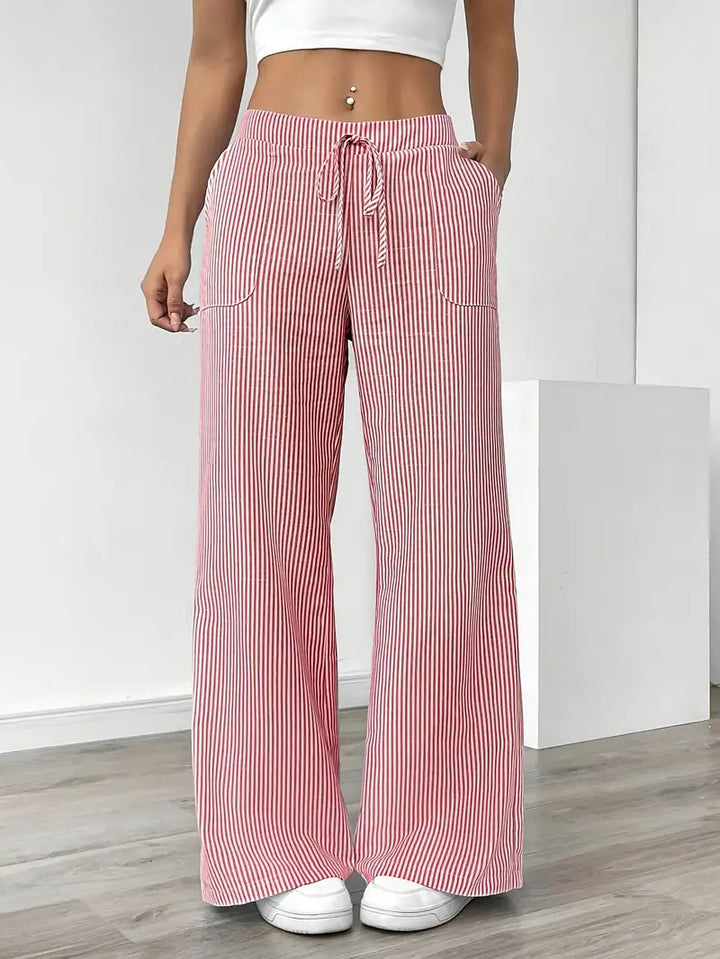 Karina | Striped Wide-Leg Pants for Women | Smart Casual