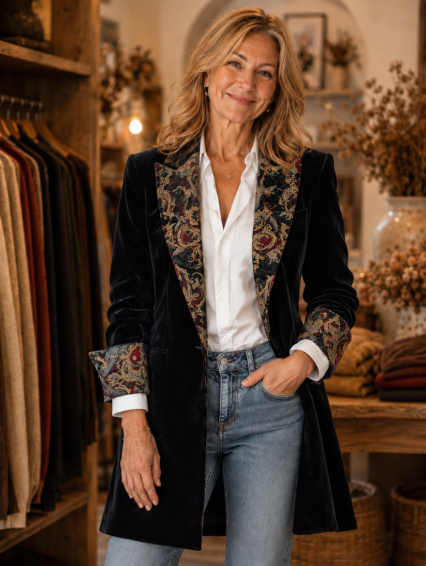Regina | Ornate Longline Blazer