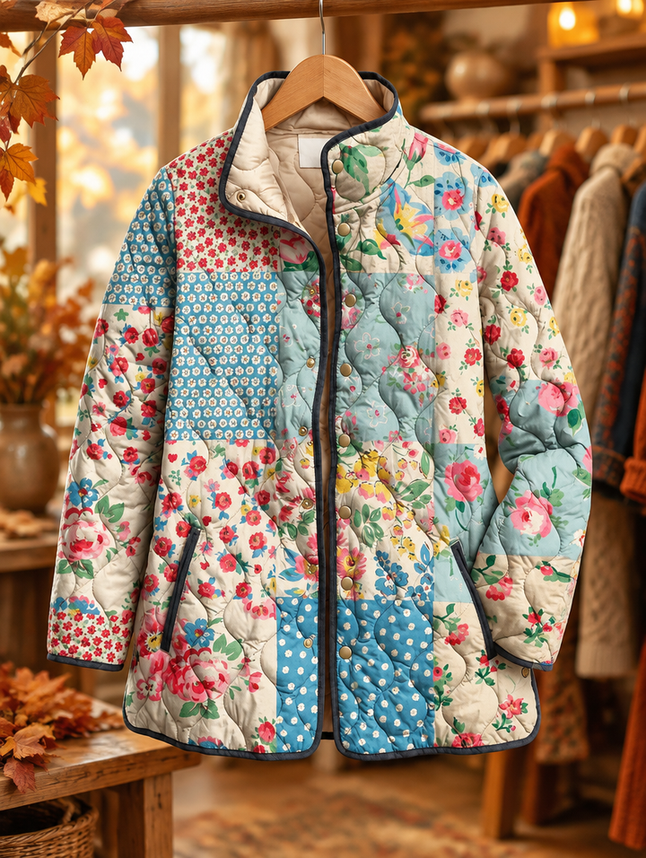 Liora | Charming Floral Quilted Jacket