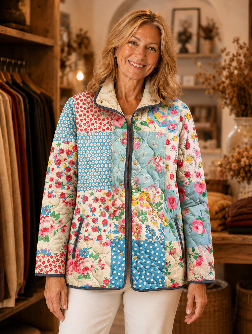 Liora | Charming Floral Quilted Jacket