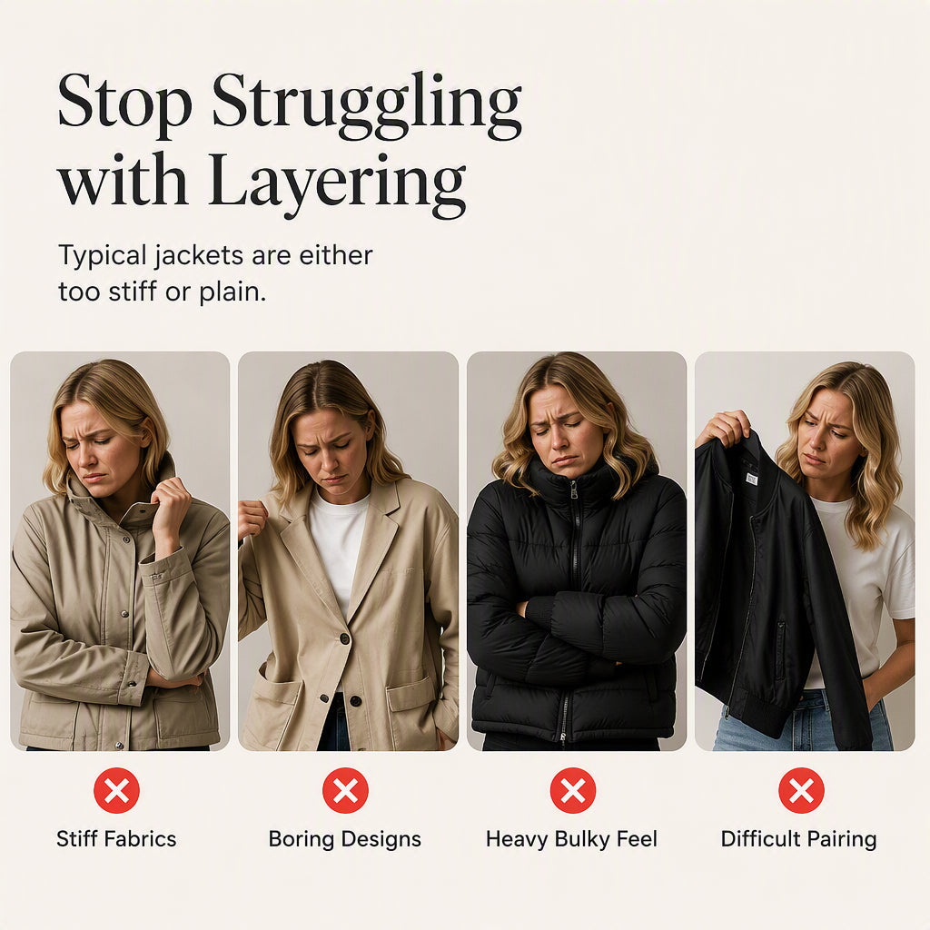 Gastown Denim Spliced Ribbed Knit Jacket