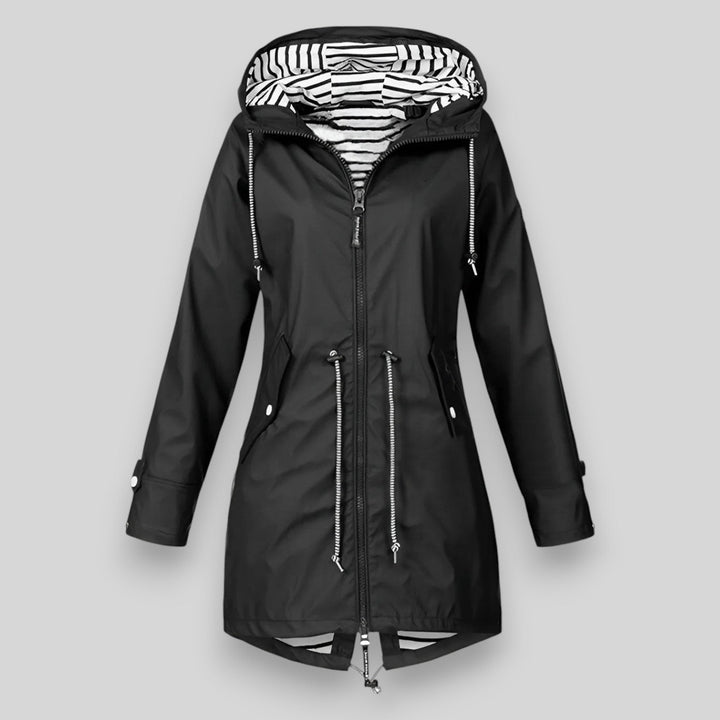 Vada | Hooded Drawstring Rain Jacket